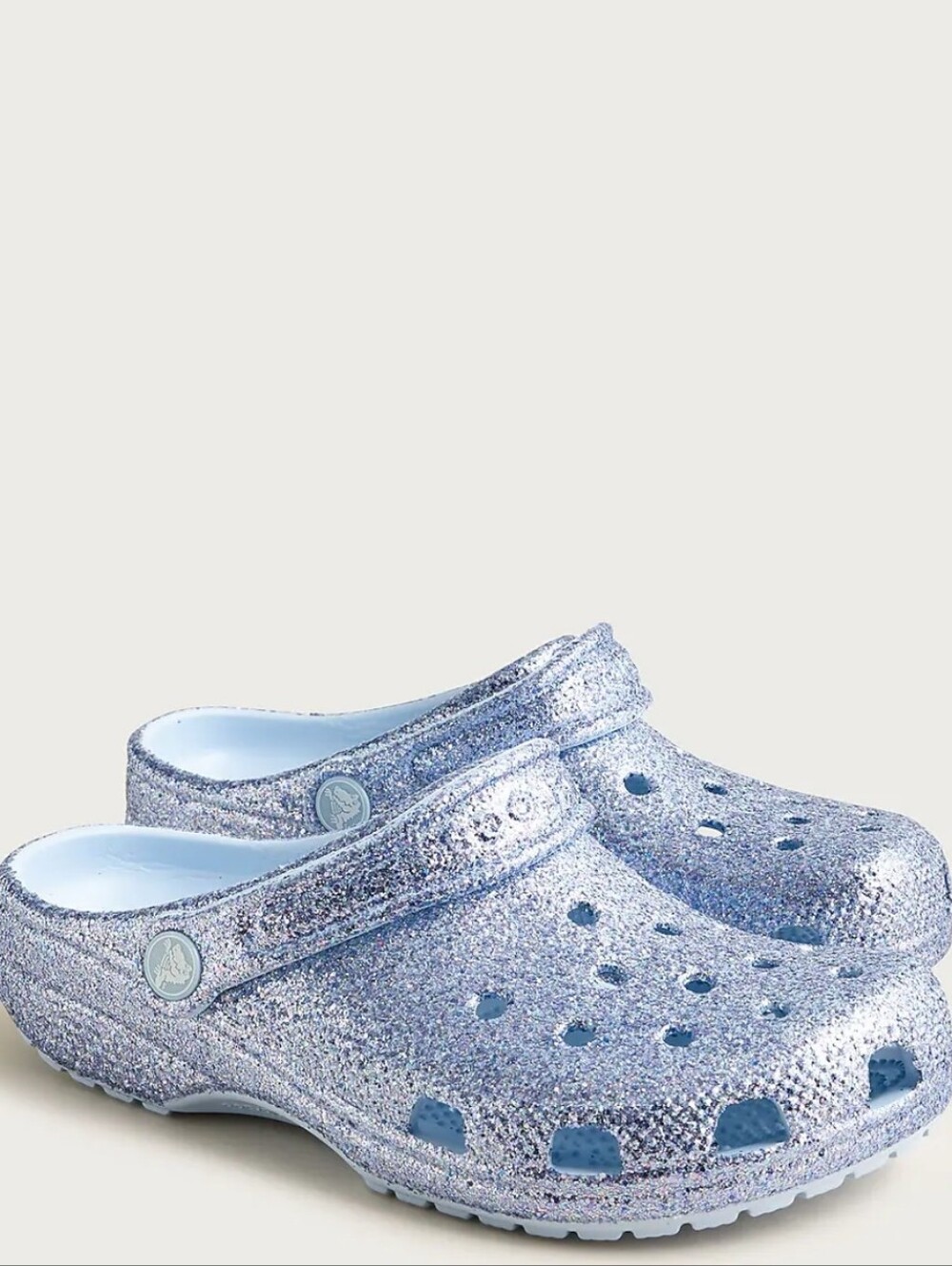 Kids Glitter Clog Shoes - Light Blue
